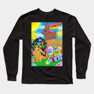 Easter bunnies with wings Long Sleeve T-Shirt